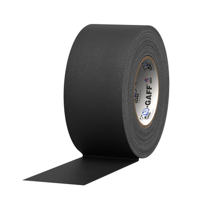 ProTapes Pro Gaff Gaffers Tape roll, black, 55-yard length, 1–3 in wide