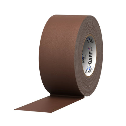 Pro Gaff gaffers tape roll by Pro Tapes, brown, 3-inch width