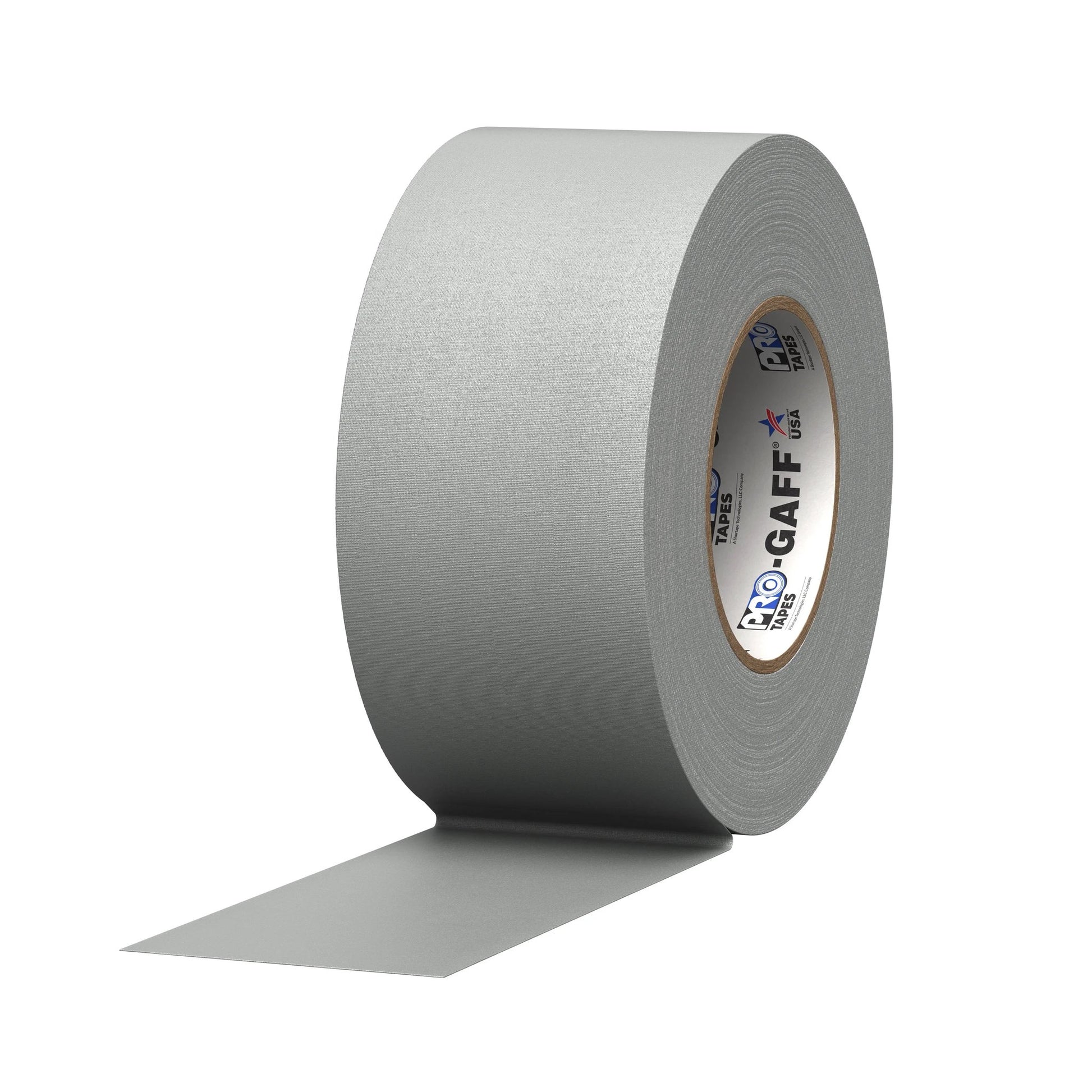 Pro Tapes Pro Gaff Gaffers Tape roll, 3-inch wide, silver-gray hardware tape