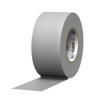 Pro Tapes Pro Gaff Gaffers Tape roll, 3-inch wide, silver-gray hardware tape
