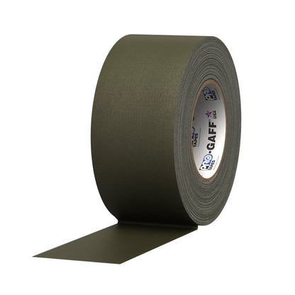 Pro Tapes Pro Gaff gaffers tape, olive green, 3-inch roll