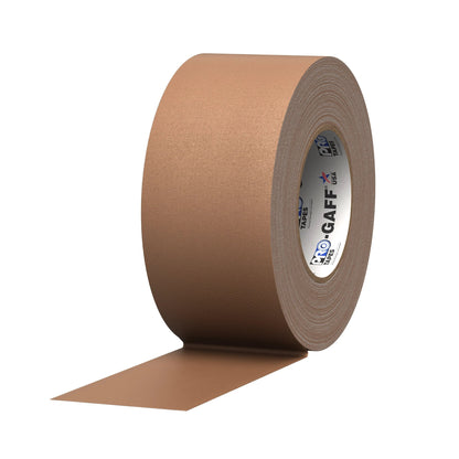 Pro Tapes Pro Gaff gaffer tape, 3-inch brown roll with Pro Tapes branding