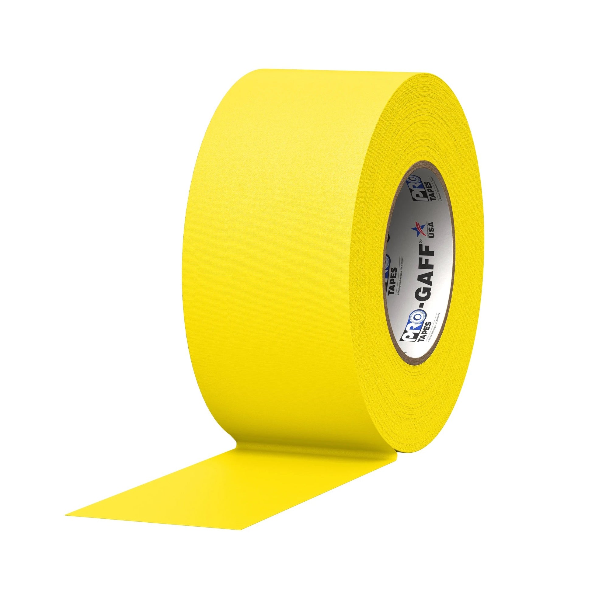 Pro Tapes Pro Gaff Gaffers Tape 3 in roll, bright yellow hardware tape
