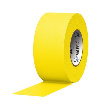 Pro Tapes Pro Gaff Gaffers Tape 3 in roll, bright yellow hardware tape