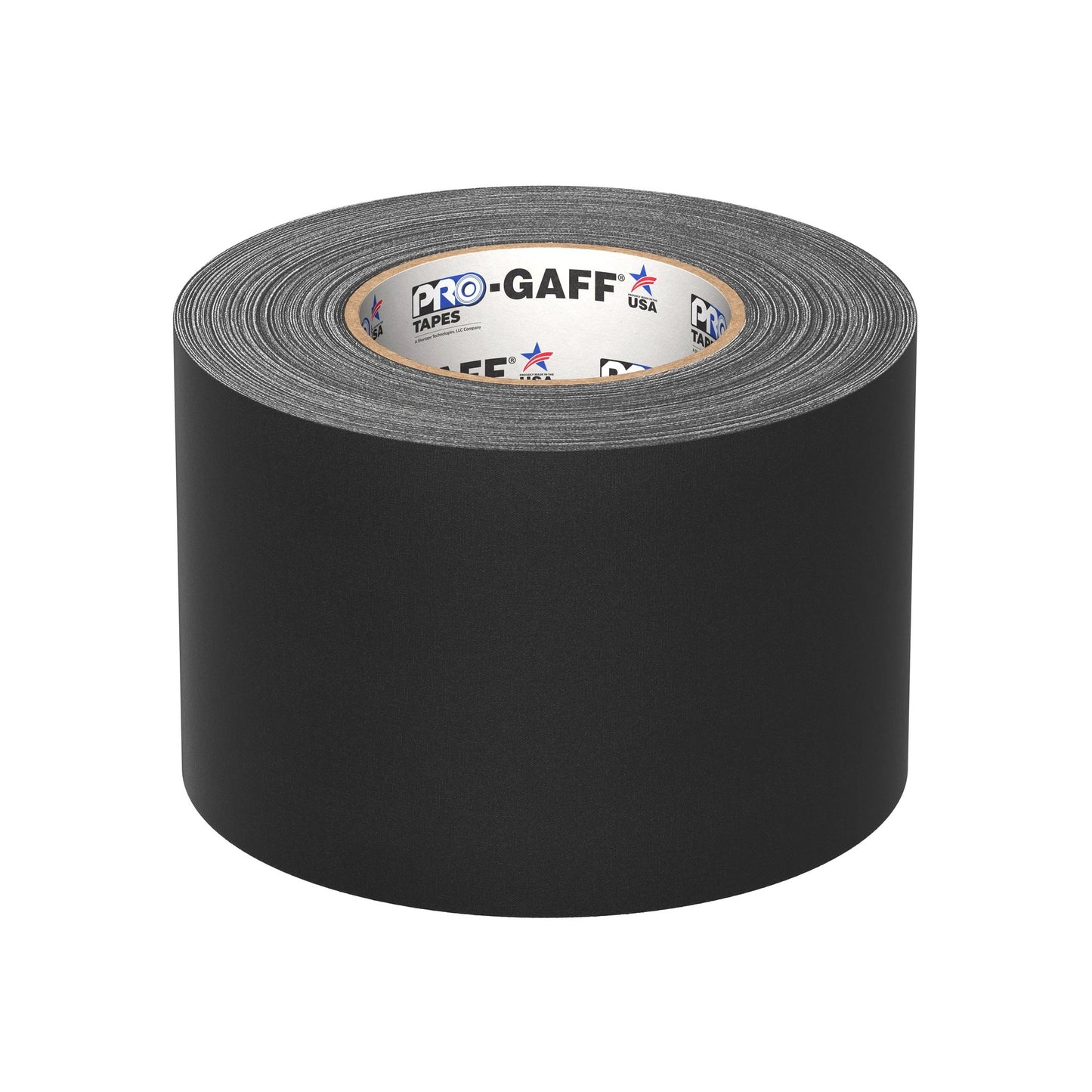 Pro Tapes Pro Gaff gaffer tape roll, 4-inch wide, black.