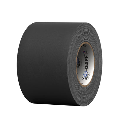 Pro Tapes Pro Gaff gaffers tape roll, black, 4 inches wide