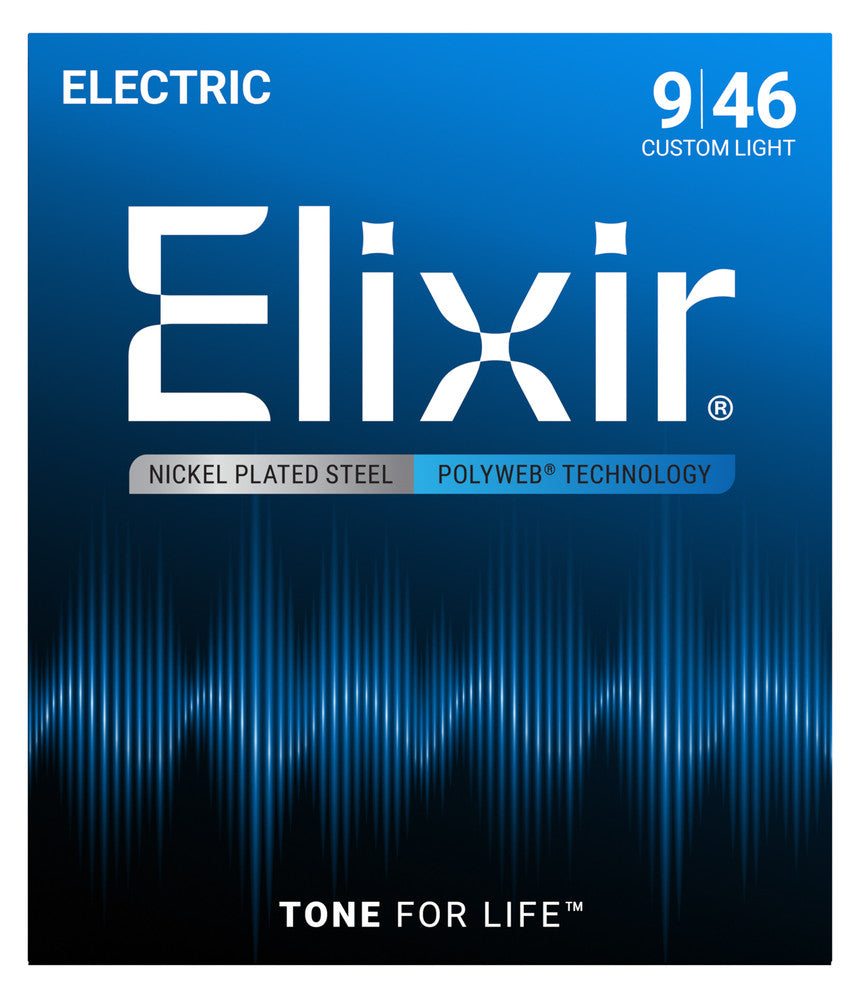 Elixir 9-46 Nickel-Plated Steel Electric Guitar Strings with POLYWEB Technology