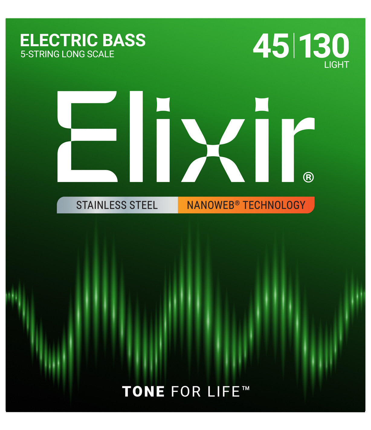 Elixir Stainless Steel Electric Bass Strings with NANOWEB Technology