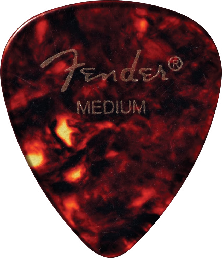 Fender 351 Shape Classic Celluloid Picks - Medium Tortoise Shell 12-pack