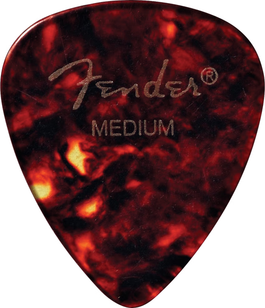 Fender 351 Shape Classic Celluloid Picks - Medium Tortoise Shell 12-pack