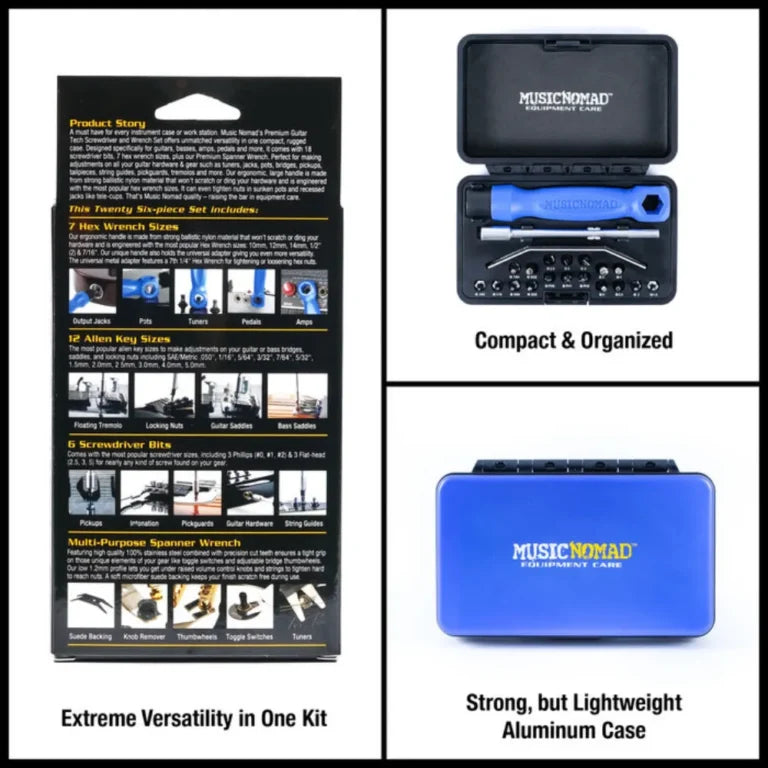 Music Nomad Premium Guitar Tech Screwdriver and Wrench Set