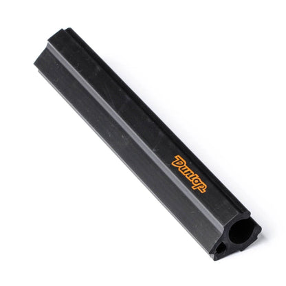 Dunlop mic stand pick holder, black plastic guitar-pick organizer with orange logo