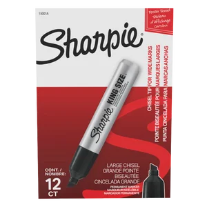 Sharpie King Size Permanent Marker, Chisel Tip, Black