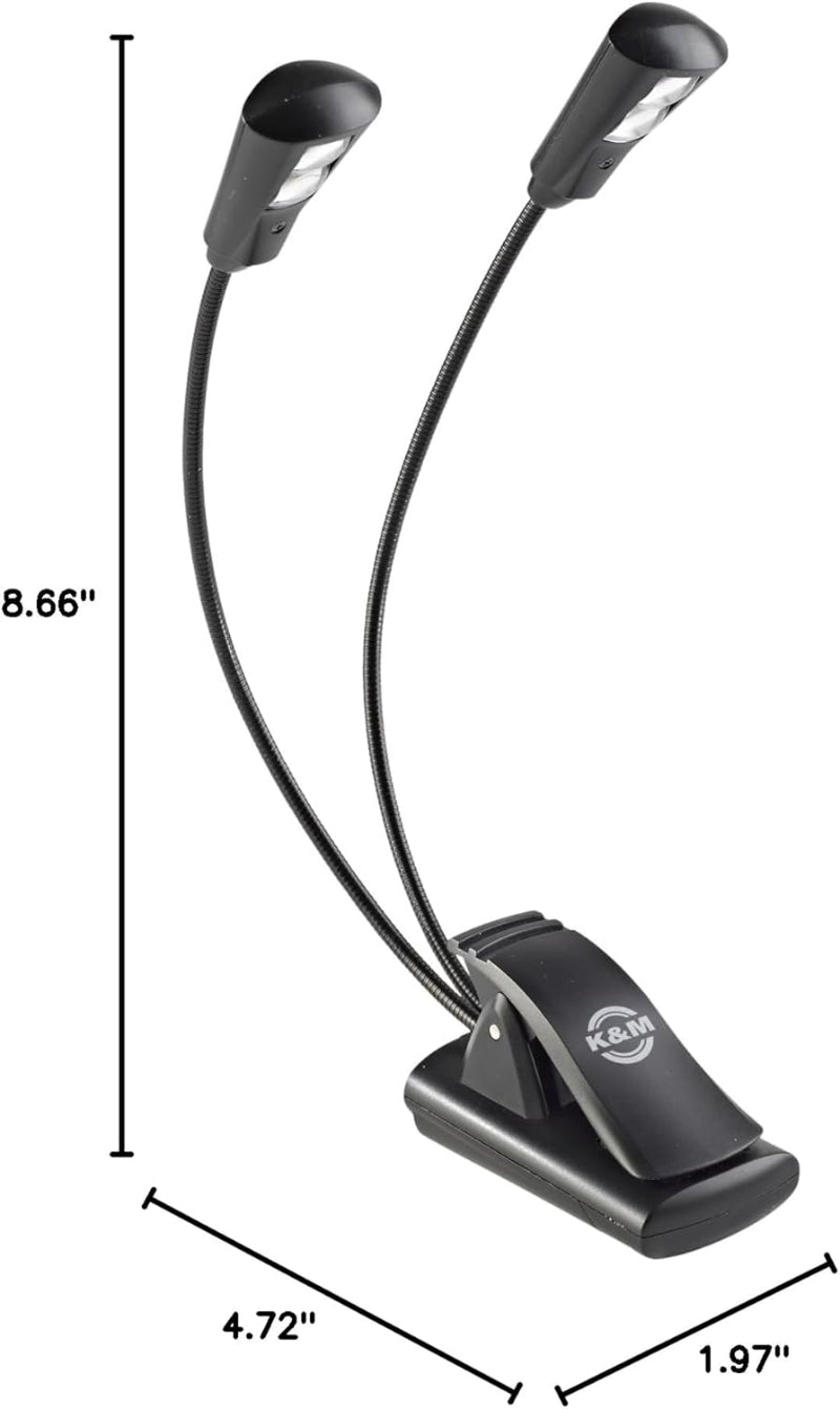 K&M 12244 Dual Flexlight Music Stand Light