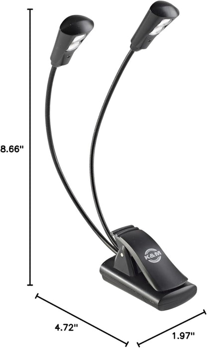 K&M 12244 Dual Flexlight Music Stand Light