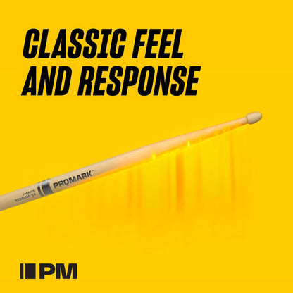 Promark Rebound 7A ActiveGrip Clear Hickory Drumstick, Acorn Wood Tip