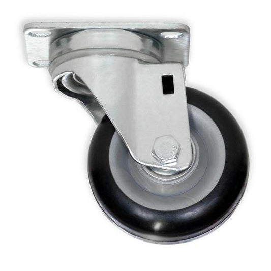 Black 3.5" Casters w/ Standard Top Plate