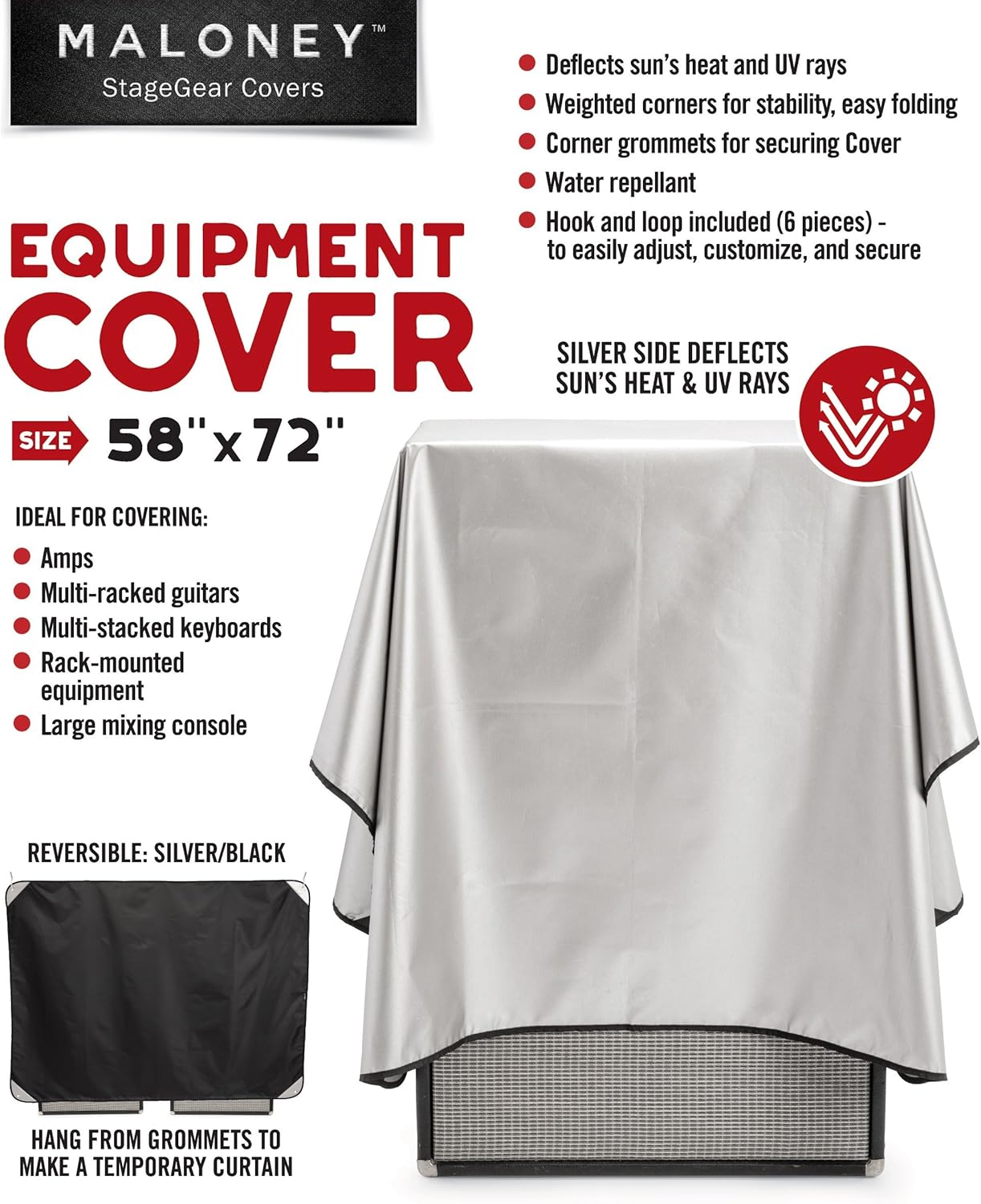 Maloney StageGear 16036 Equipment Cover 58x72-inch