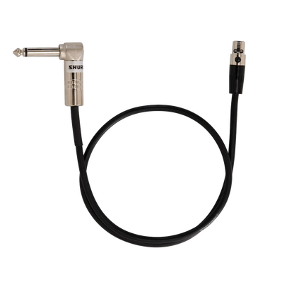 Shure WA304 1/4-inch Right-angled to TA4F Instrument Cable for Wireless Bodypack Transmitter