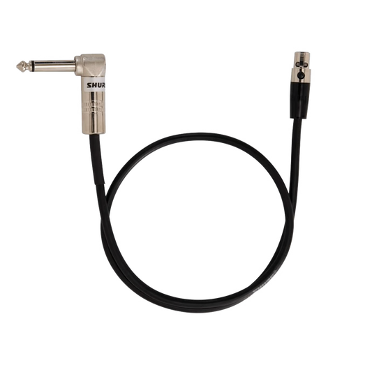 Shure WA304 1/4-inch Right-angled to TA4F Instrument Cable for Wireless Bodypack Transmitter