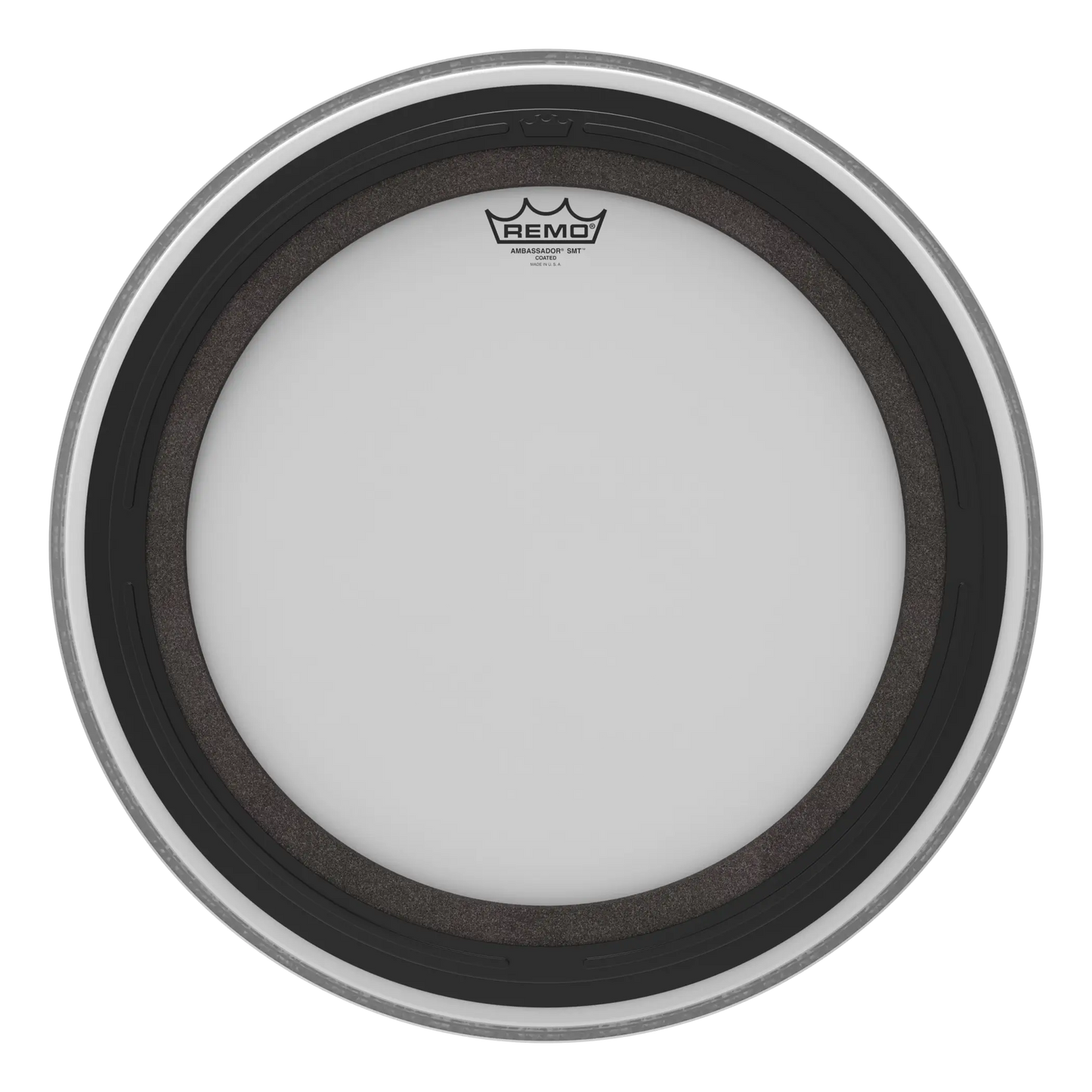 Drum head with Remo logo on a white background