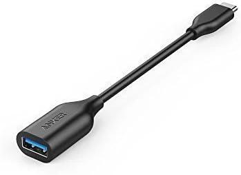 Anker USB-C male to USB-A female adapter cable, black
