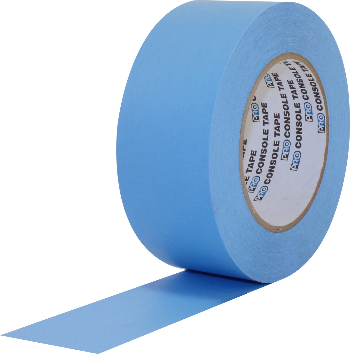 Roll of blue tape on a white background