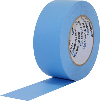 Roll of blue tape on a white background