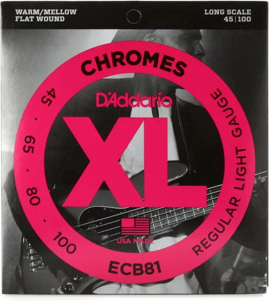 D'Addario XL guitar string set packaging with pink and black design