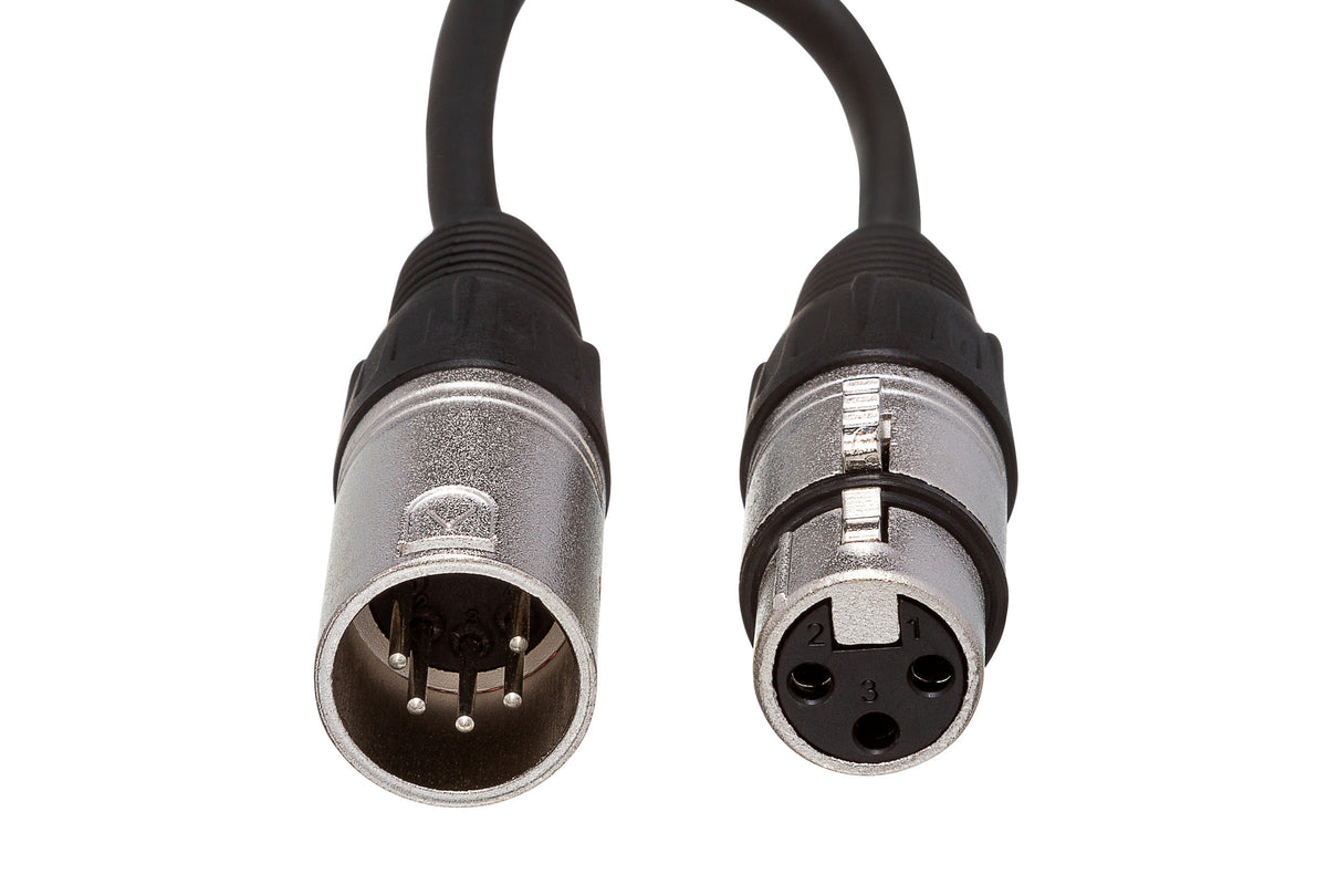 Hosa DMX106 5 pin M to 3 pin F DMX adapter