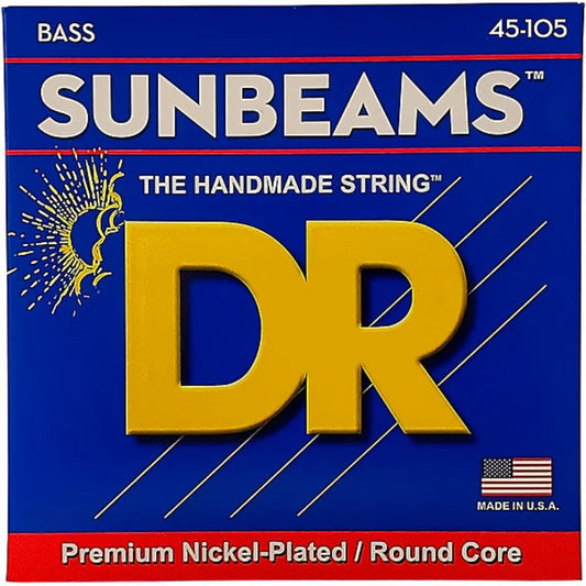 DR Strings 45-105 Medium, Sunbeams Nickel Plated Bass Strings