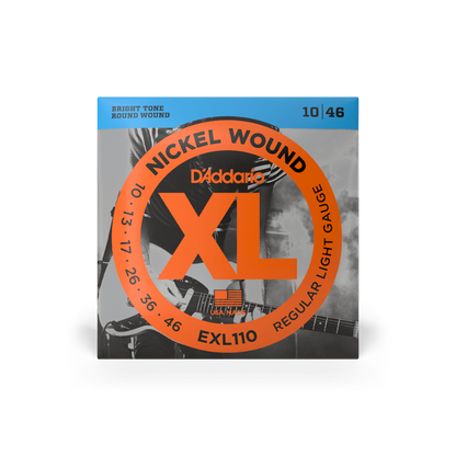 D'Addario 10-46 Regular Light, XL Nickel Electric Guitar Strings