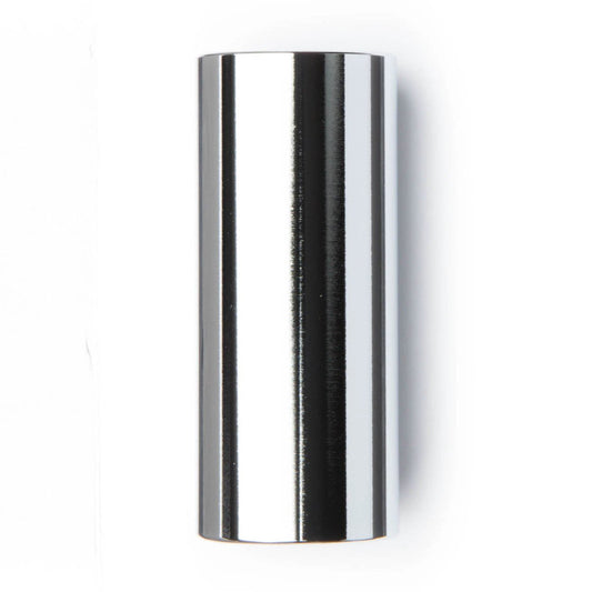 Cylindrical metallic object on a white background