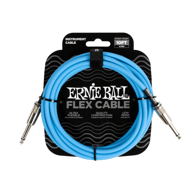 Ernie Ball 10' Flex Instrument Cable (Straight/Straight)