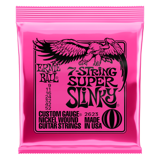 Ernie Ball 9-52 Super Slinky Nickel Wound Guitar Strings (7-String)