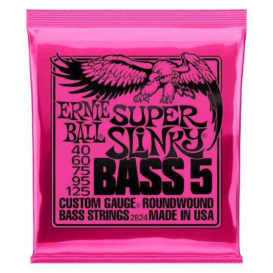 Ernie Ball 45-125 Super Slinky Nickel Wound Bass Strings (5-String)