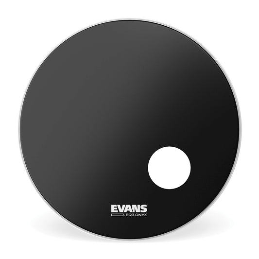 Evans EQ3 Onyx Resonant Bass Drum Head