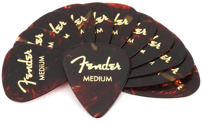 Fender 351 Shape Classic Celluloid Picks - Medium Tortoise Shell