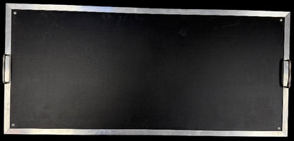 Blackboard with a metallic frame on a white background