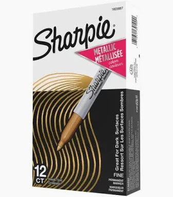 Sharpie metallic fine-point permanent marker, 12-count box