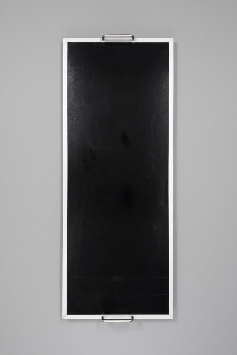 Rectangular pedal board with black aluminum trim