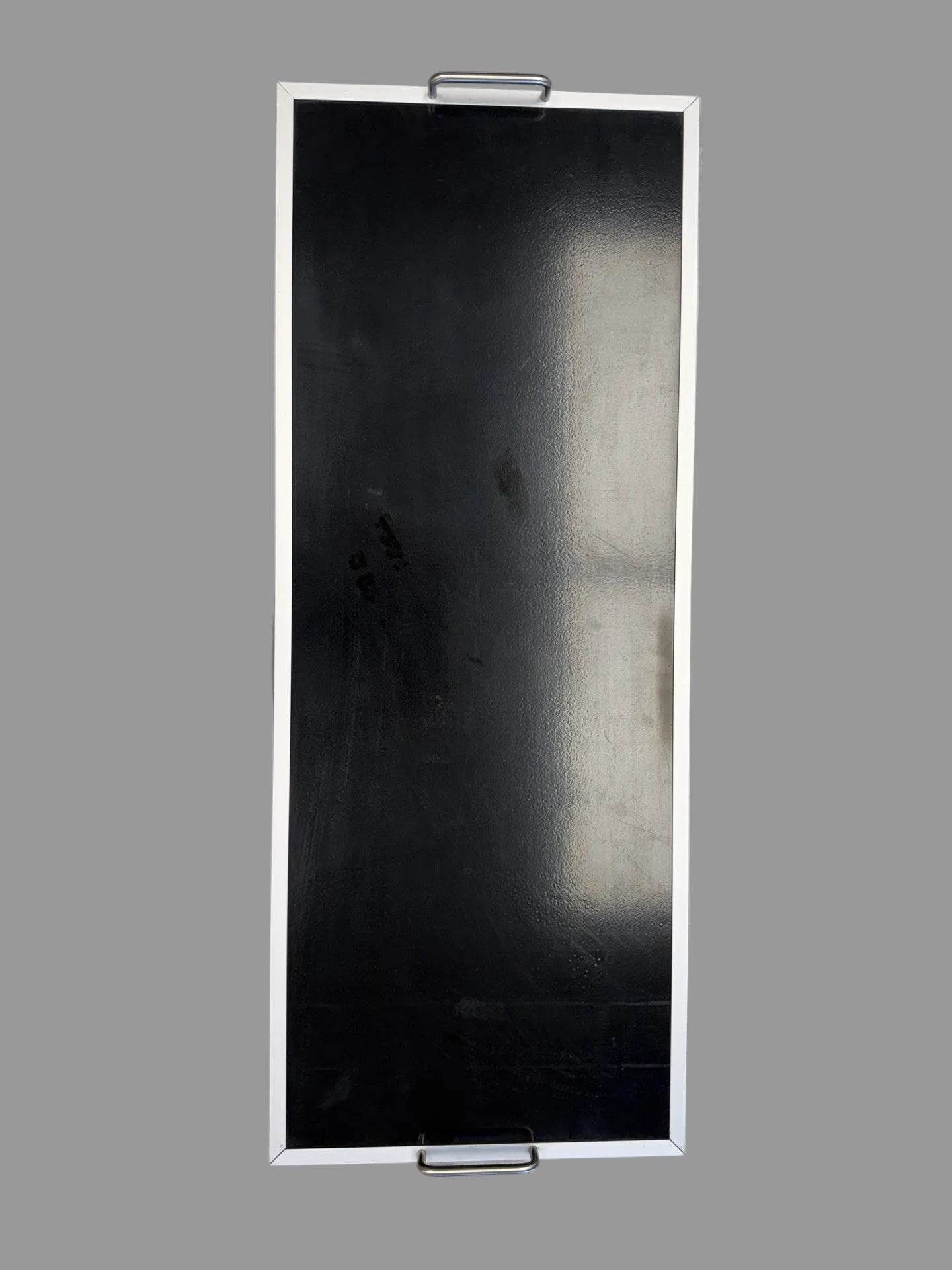 Rectangular pedal board with black aluminum trim