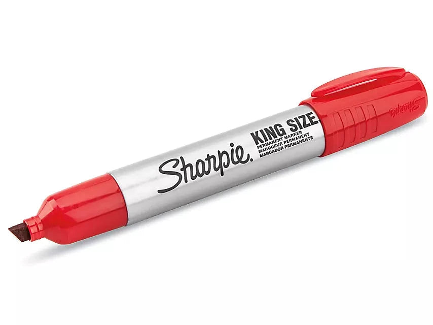 Sharpie King Size permanent marker, red, chisel-tip