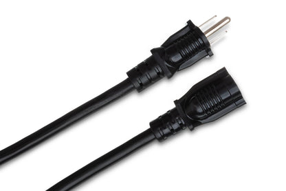 Hosa PWX-400 Power Extension Cord NEMA 5-15R to NEMA 5-15P, Various Lengths