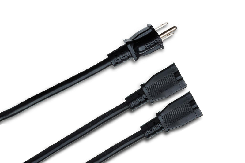 Hosa YAC-406 Dual NEMA 5-15R Power Extension Y Cable