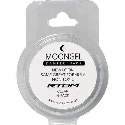 RTOM Moongels Drum Damper Pads - Clear (6-Pack)