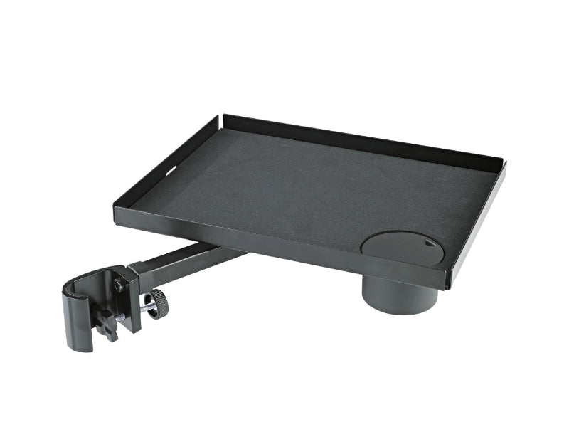 K&M 12225 Clamp-on Tray with Cupholder for Stand