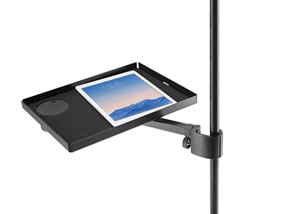 K&M 12225 Clamp-on Tray with Cupholder for Stand