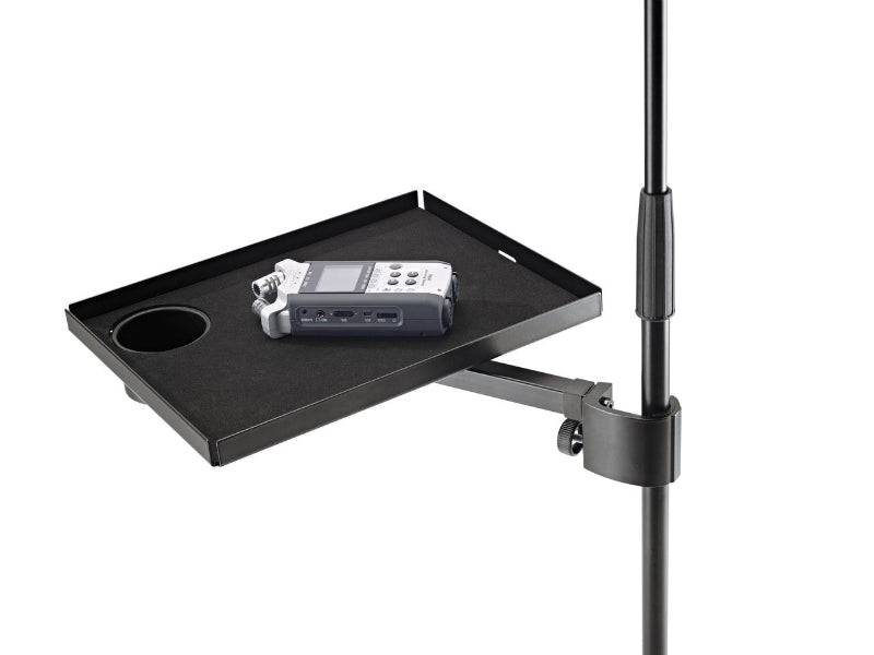 K&M 12225 Clamp-on Tray with Cupholder for Stand
