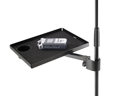 K&M 12225 Clamp-on Tray with Cupholder for Stand
